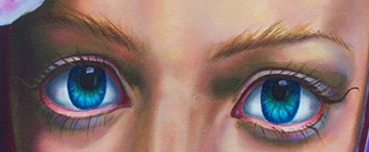 Dakota, Big Eyes Oil Painting by Terry Lynn Smith, Artist Richmond, VA