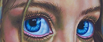 Innocent Allure, Big Eyes Oil Painting by Terry Lynn Smith, Artist Richmond, VA