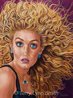 Dusa, Big Eyes Oil Painting by Terry Lynn Smith, Artist Richmond, VA