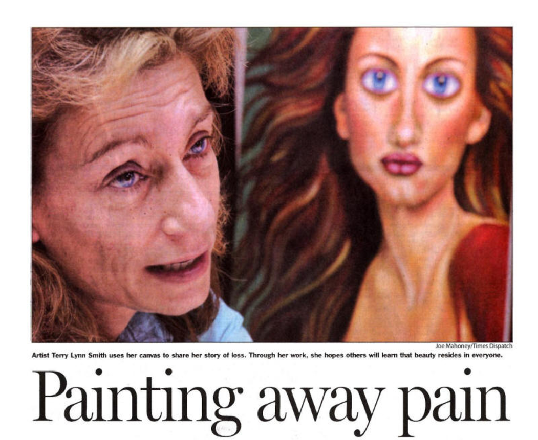 2005 Richmond Time Dispatch Article, Painting Away The Pain, Terry Lynn Smith Part 1