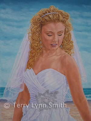 Bridal Portrait Oil Painting by Terry Lynn Smith, Artist Richmond, VA