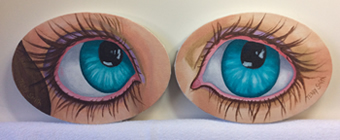 Eye See You, Too, Big Eyes Oil Painting by Terry Lynn Smith, Artist Richmond, VA