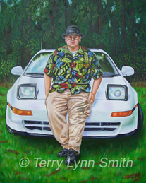 Zach's MR2 Oil Painting by Terry Lynn Smith, Artist Richmond, VA